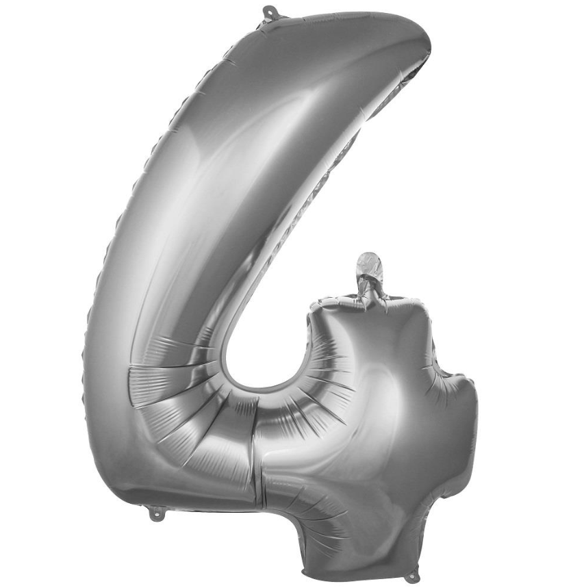 Folyo Balon Gümüş 4 16 İnç 36 Cm